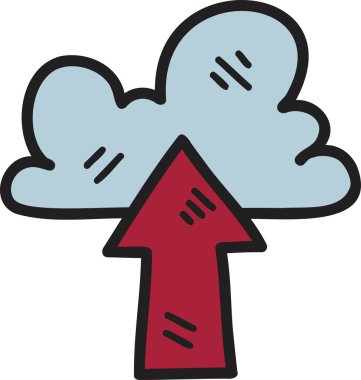 El Çizimi gönderme simgesi çizimi arkaplanda izole edildi