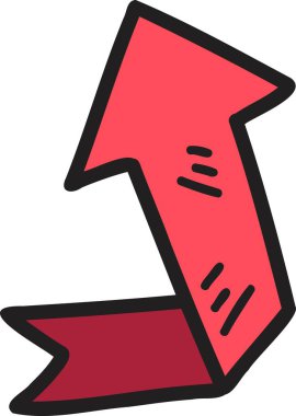 El Çizimi Arkaplanda izole edilmiş ok çizimi