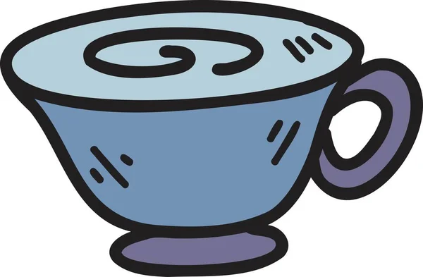 Illustrazione Tazza Caffè Caldo Disegnato Mano Isolato Sfondo — Vettoriale Stock