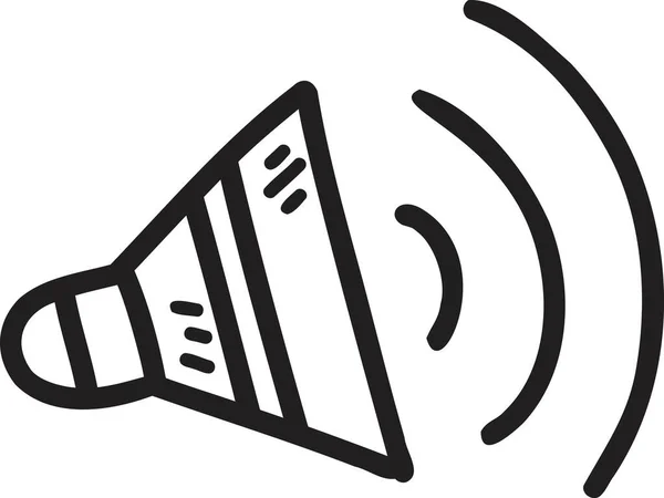 Handgezeichnete Lautsprecher Illustration Isoliert Auf Hintergrund — Stockvektor