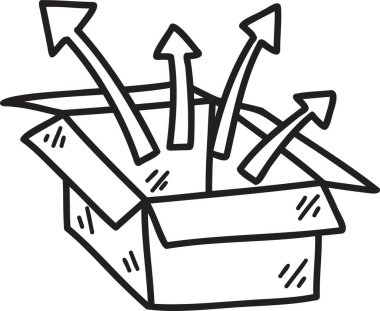 El çizimi açık kutu çizimi arkaplanda izole edildi