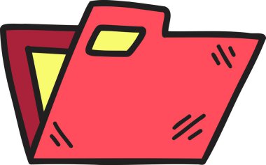 El Çizimi dosya illüstrasyonu arkaplanda izole edildi