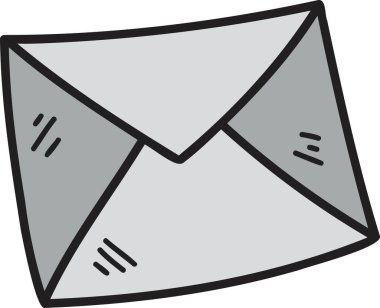 El çizimi zarf çizimi arkaplanda izole edildi