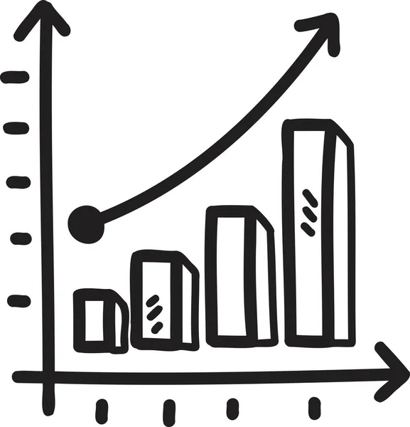 Ręcznie Rysowany Wykres Ilustracja Izolowana Tle — Wektor stockowy