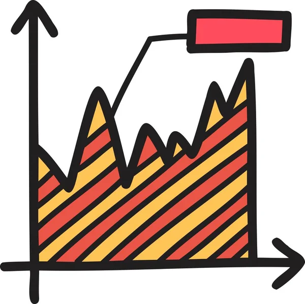 Ręcznie Rysowany Wykres Ilustracja Izolowana Tle — Wektor stockowy
