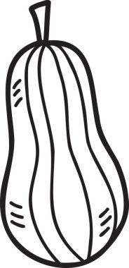 El çizimi şirin kabak çizimi arka planda izole