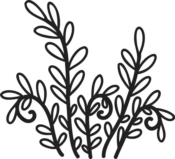 Handgezeichnete Niedliche Zimmerpflanze Illustration Isoliert Auf Dem Hintergrund — Stockvektor