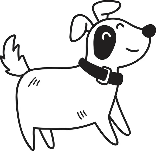 背景に描かれたかわいい犬のイラストを手描き — ストックベクタ