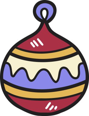 El yapımı Noel topu süslemeleri arka planda izole edilmiş