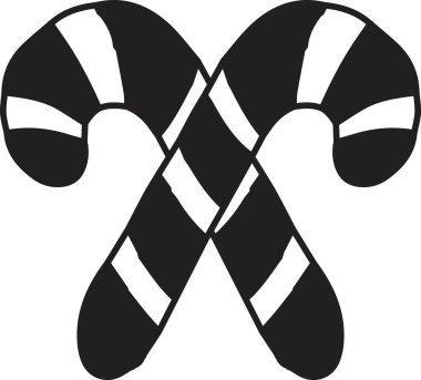 El çizimi Noel şekeri çizimi arka planda izole edilmiş