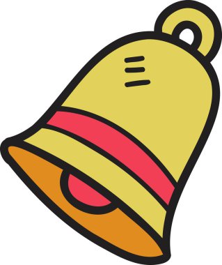 El çizimi Noel çanı çizimi arka planda izole edilmiş