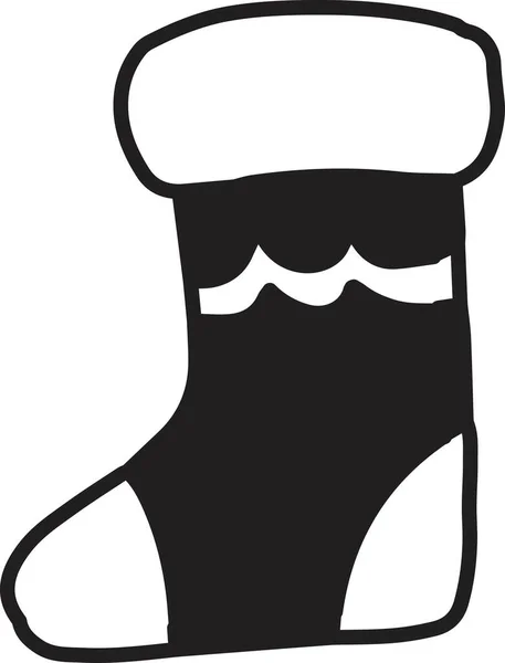 Hand Drawn Christmas Socks Illustration Isolated Background — Stock Vector