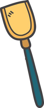 El çizimi sevimli kürek çizimi arka planda izole