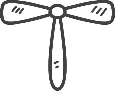 El çizimi fırıldak rüzgar çizimi arka planda izole