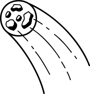 El çizimi meteor çizimi arka planda izole edildi