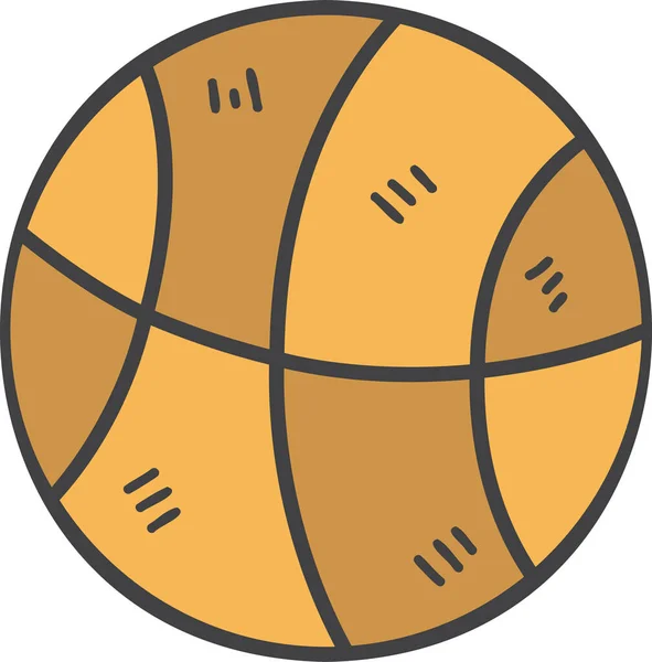 Illustration Basket Dessinée Main Isolée Sur Fond — Image vectorielle