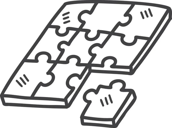 Handgezeichnete Puzzle Illustration Isoliert Auf Hintergrund — Stockvektor