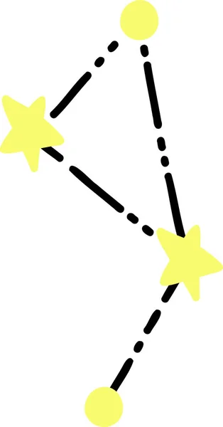 Illustration Constellation Dessinée Main Isolée Sur Fond — Image vectorielle