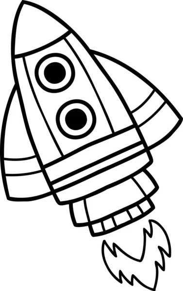 Ručně Kreslené Rakety Letí Vesmíru Ilustrace Izolované Pozadí — Stockový vektor