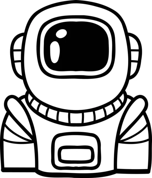 Mão Desenhado Astronauta Chapéu Ilustração Isolado Fundo — Vetor de Stock