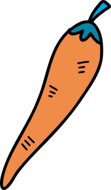 El çizimi biber çizimi arka planda izole edildi