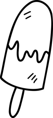 El çizimi dondurma çizimi arka planda izole edilmiş