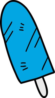 El çizimi dondurma çizimi arka planda izole edilmiş