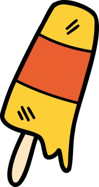 El çizimi dondurma çizimi arka planda izole edilmiş