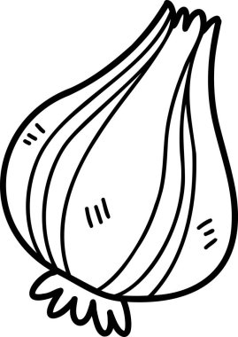 El çizimi soğan çizimi arkaplanda izole