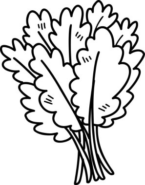 El çizimi karışık sebzeler arka planda izole edilmiş.