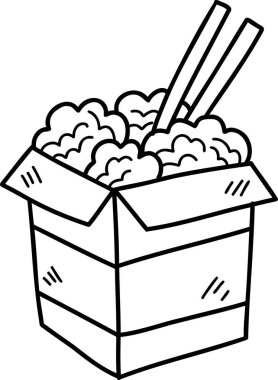 El çizimi hazır şehriye çizimi arka planda izole edildi