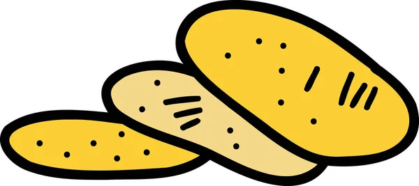 Hand Getrokken Aardappel Chips Illustratie Geïsoleerd Achtergrond — Stockvector