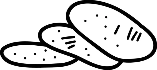Handgezeichnete Kartoffelchips Illustration Isoliert Auf Dem Hintergrund — Stockvektor