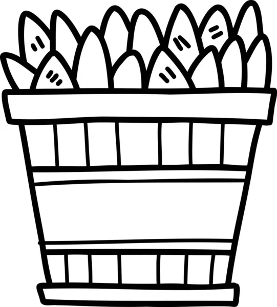 Illustrazione Patatine Fritte Disegnate Mano Isolata Sullo Sfondo — Vettoriale Stock