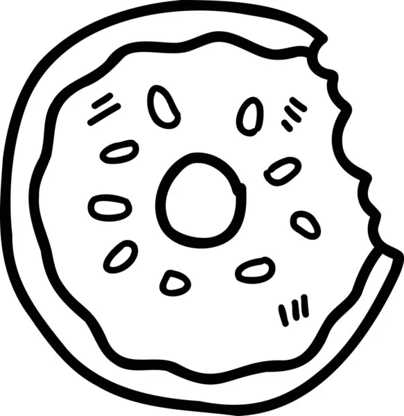 Hand Drawn Yummy Donuts Illustration Isolated Background — Vetor de Stock