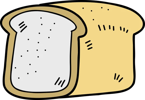 Hand Getekend Lekker Gebakken Brood Illustratie Geïsoleerd Achtergrond — Stockvector