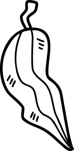 Рука Ілюстрація Намальованого Перцю Ізольована Фоні — стоковий вектор