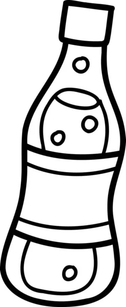 Mão Desenhado Refrigerante Garrafa Ilustração Isolada Fundo —  Vetores de Stock
