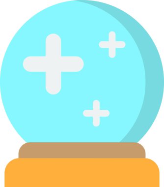 Arka planda minimal stil izole edilmiş noel kristal küre illüstrasyonu