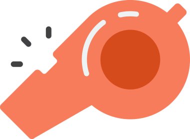 Arka planda izole edilmiş en küçük şekilde ıslık illüstrasyonu