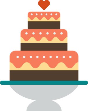arkaplanda minimal biçimde izole edilmiş doğum günü pastası illüstrasyonu