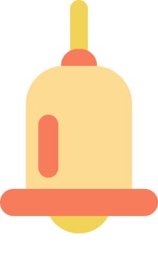 Arka planda asgari biçimde izole edilmiş çan illüstrasyonu