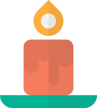 arkaplanda izole edilmiş en az biçimdeki mum illüstrasyonu