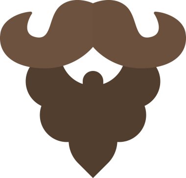 Arka planda asgari biçimli sahte bıyık illüstrasyonu