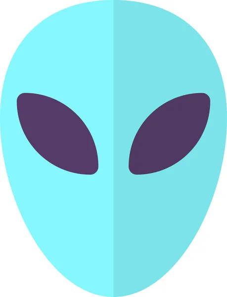 Alien Mask Illustration Minimal Style Isolated Background — Stock Vector