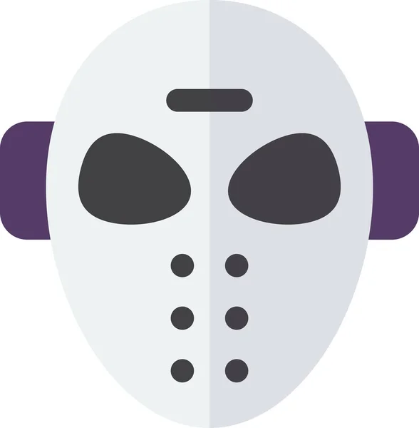 Hokey Maskesi Resimlemesi Arka Planda Asgari Biçimde Izole Edilmiş — Stok Vektör