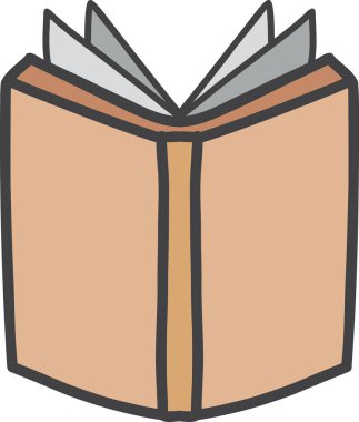 Arkaplanda el çizimi açık kitap illüstrasyonuName