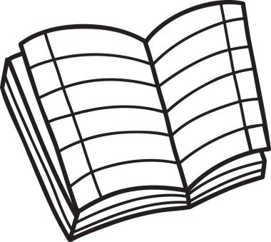 Arkaplanda el çizimi açık kitap illüstrasyonuName