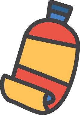 El çizimi sıkıştırılmış boya tüpleri çizimi arka planda izole edildi