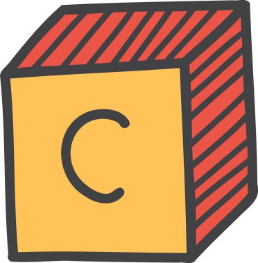 Arka planda izole edilmiş çocuk resimleri için el çizimi blok oyuncakları